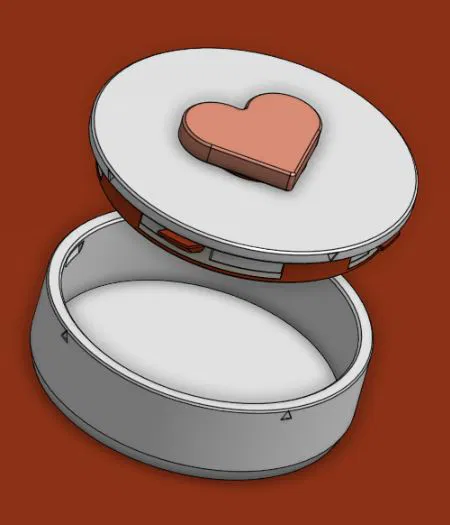 Hộp Trái Tim Khóa Gài Ngày Valentine (Valentines Day Heart Latch Box) - Image 2