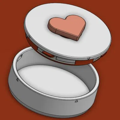 Hộp Trái Tim Khóa Gài Ngày Valentine (Valentines Day Heart Latch Box)