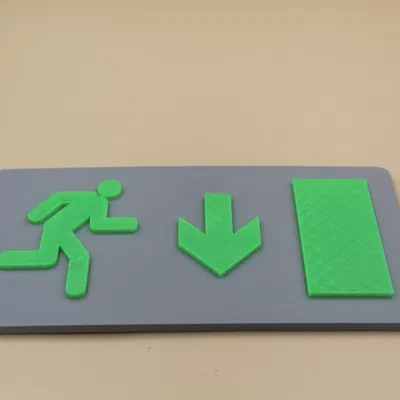 Bảng sơ tán 200 x 100mm “Lối thoát liên tục”