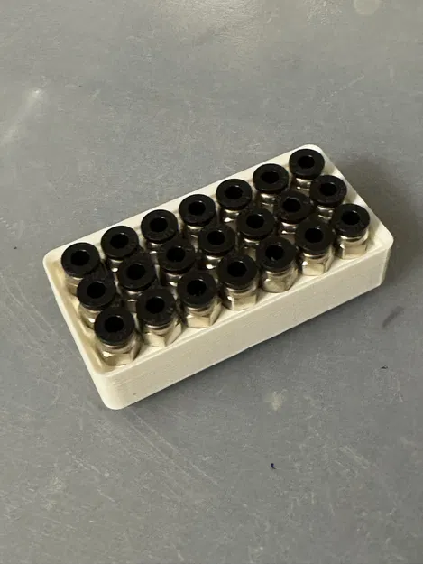 Khay Gridfinity cho PC4 PTFE Coupler 10mm (Chứa 21 cái) - Image 1