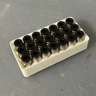 Khay Gridfinity cho PC4 PTFE Coupler 10mm (Chứa 21 cái)