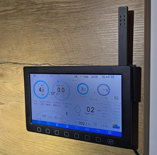 Ngàm treo tường cho trạm thời tiết Ecowitt HP2560 / Froggit HP2000 - Image 9