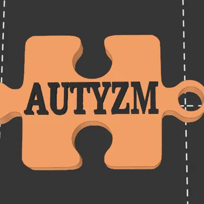 Móc khóa puzzle Autism – brelok do kluczy autyzm PL