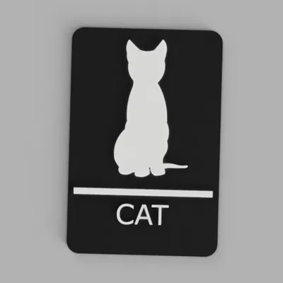 Bảng Dấu Nhà Vệ Sinh (Khay Cát) Trang Trí Cho Mèo