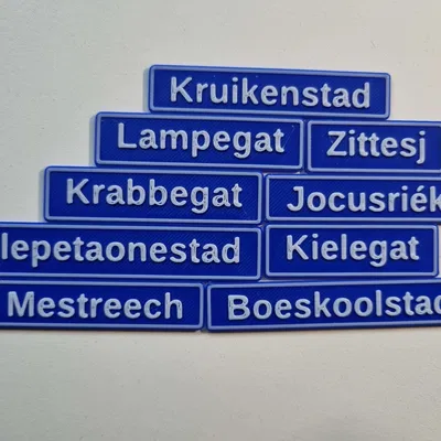 Bảng tên thành phố Carnaval Hà Lan (Dutch Carnaval city signs)