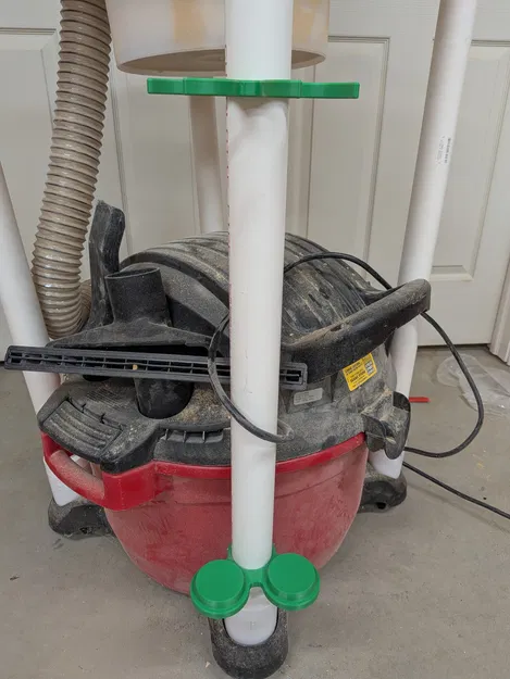 Giá đỡ phụ kiện máy hút bụi Wet/Dry dạng parametric cho ống PVC 1.5" - Image 1