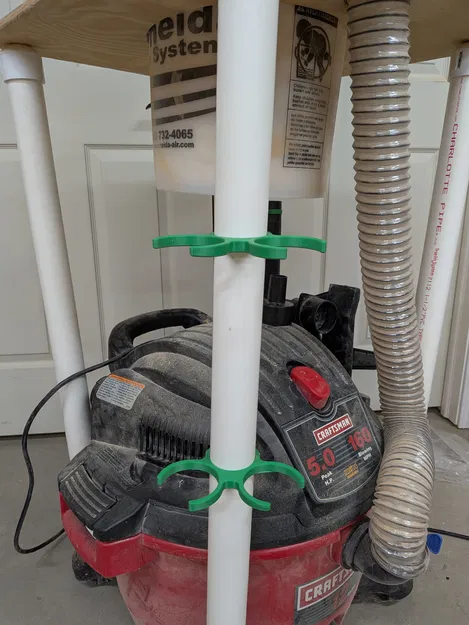 Giá đỡ phụ kiện máy hút bụi Wet/Dry dạng parametric cho ống PVC 1.5" - Image 4