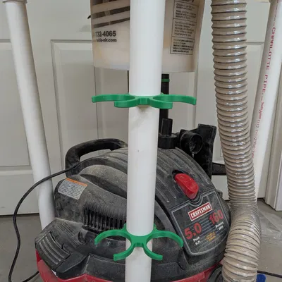 Giá đỡ phụ kiện máy hút bụi Wet/Dry dạng parametric cho ống PVC 1.5"