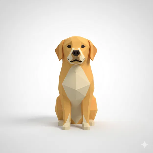 Chó Low Poly (Dog Low Poly) - Image 1