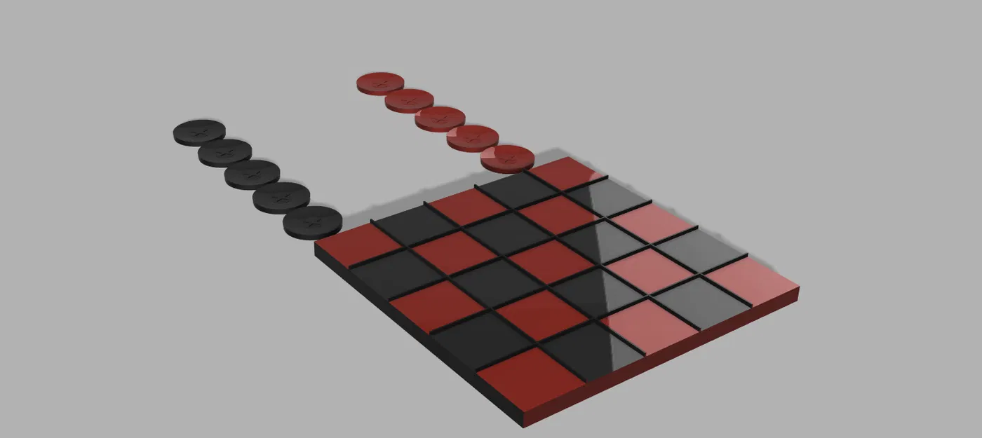 Bàn cờ đam mini kèm quân cờ (Checker Board With Pieces) - Image 1