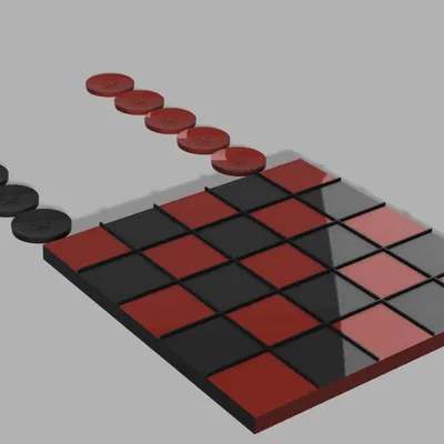 Bàn cờ đam mini kèm quân cờ (Checker Board With Pieces)