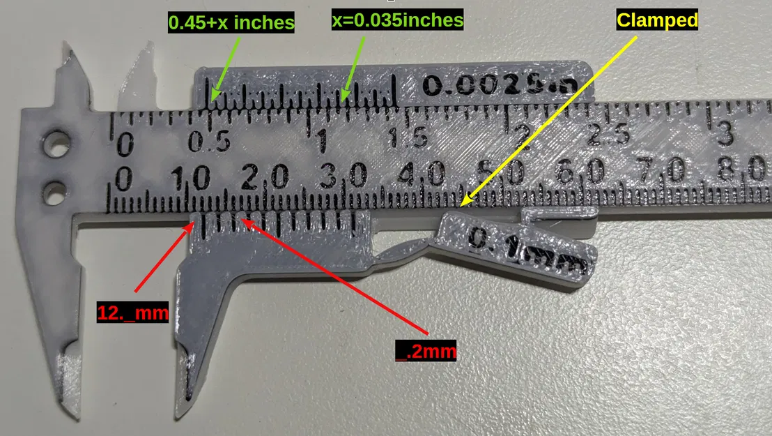 Clamp Caliper - Long (Thước kẹp in 3D bản dài 180mm/7 inch) - Image 3