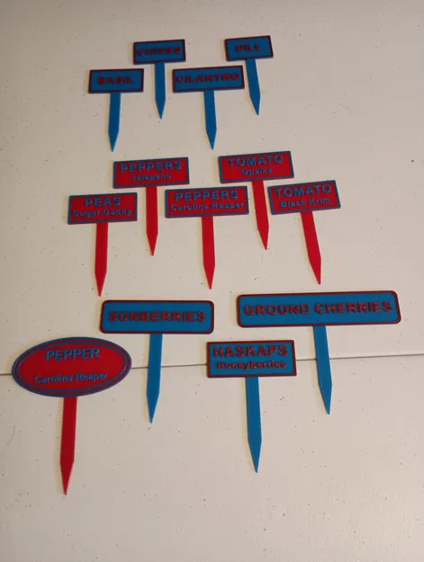 Bảng Nhãn Cắm Cây Trong Vườn Dạng Tham Số (Parametric Garden Plant Stake Label Signs) - Image 1