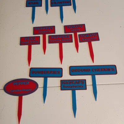 Bảng Nhãn Cắm Cây Trong Vườn Dạng Tham Số (Parametric Garden Plant Stake Label Signs)