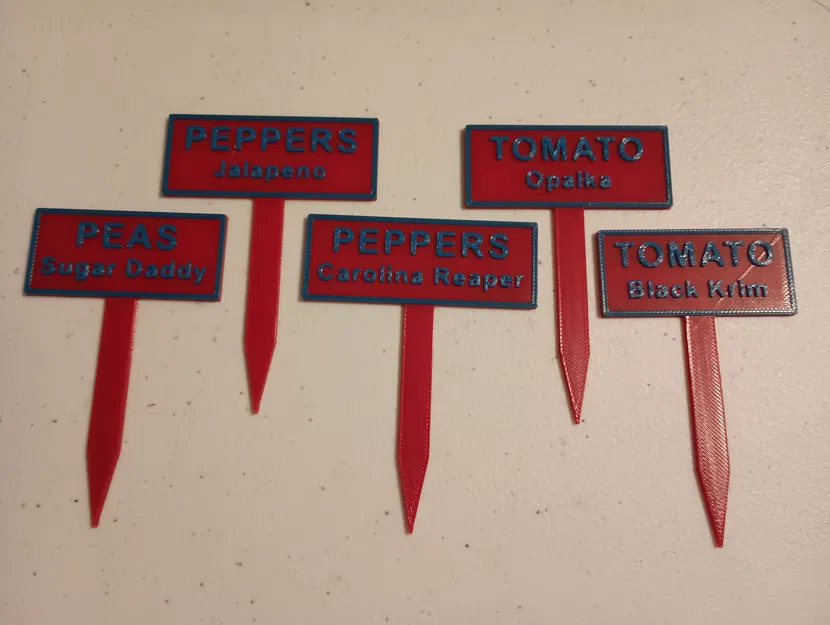 Bảng Nhãn Cắm Cây Trong Vườn Dạng Tham Số (Parametric Garden Plant Stake Label Signs) - Image 4