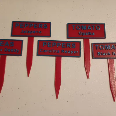 Bảng Nhãn Cắm Cây Trong Vườn Dạng Tham Số (Parametric Garden Plant Stake Label Signs)