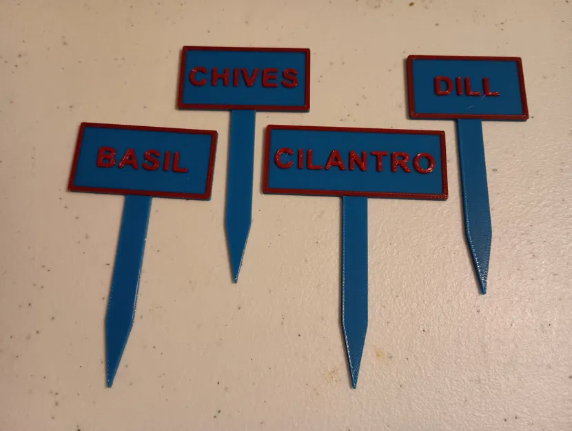 Bảng Nhãn Cắm Cây Trong Vườn Dạng Tham Số (Parametric Garden Plant Stake Label Signs) - Image 5