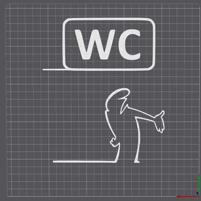 Móc treo cửa WC từ phim hoạt hình La Linea (Balum Balum)