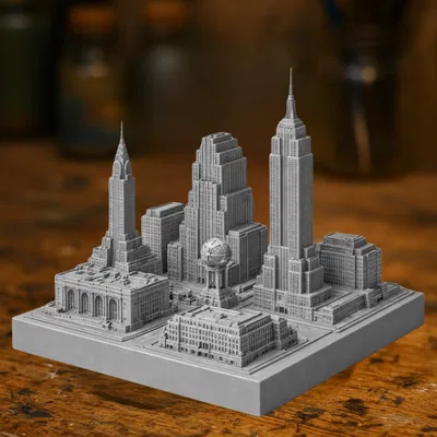 Mô hình Skyline New York thu nhỏ – Diorama thành phố chi tiết