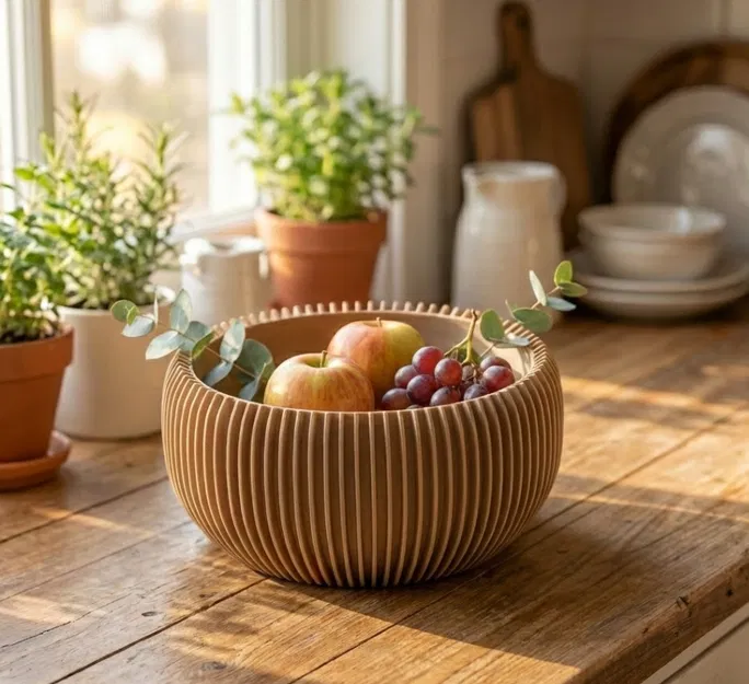 Bowl Ribbed Nest – Khay Trang Trí Japandi Deco - Image 2