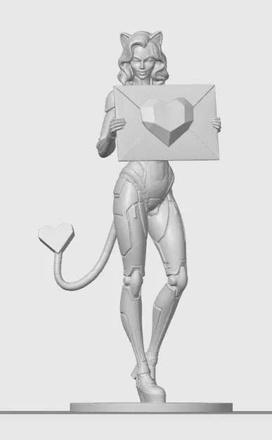 Tượng cat-girl Valentine số 9 - Image 1