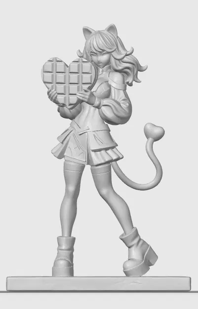 Tượng cô gái mèo Valentine số 10 - Image 1