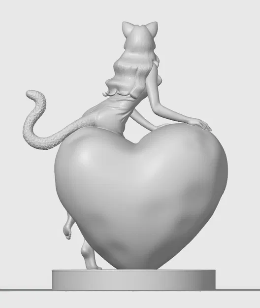 Tượng cat-girl Valentine 13 - Image 2