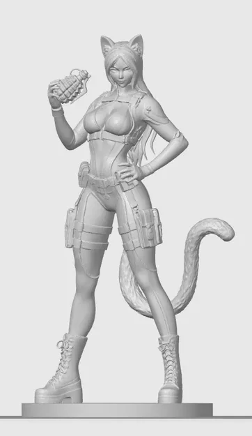 Tượng Cat-Girl Casual 2 - Image 1