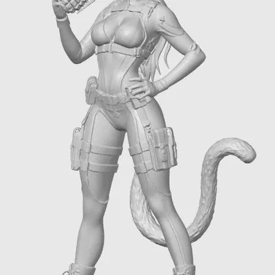 Tượng Cat-Girl Casual 2