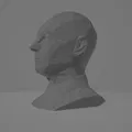 Tượng Bán Thân Jean-Luc Picard Low Poly - Thumbnail 3