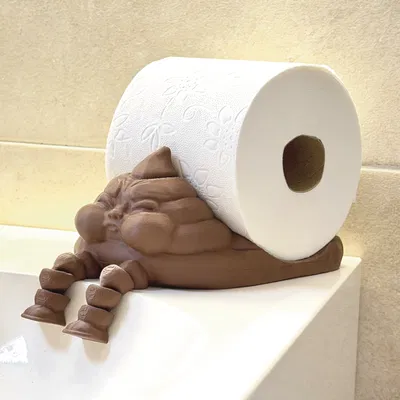 Giá Đỡ Giấy Vệ Sinh Hình Poop Hài Hước – Print-in-Place