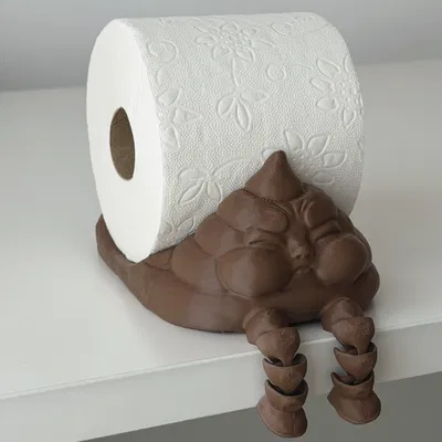 Giá Đỡ Giấy Vệ Sinh Hình Poop Hài Hước – Print-in-Place