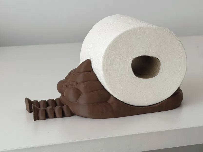 Giá Đỡ Giấy Vệ Sinh Hình Poop Hài Hước – Print-in-Place - Image 4