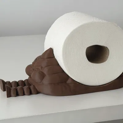 Giá Đỡ Giấy Vệ Sinh Hình Poop Hài Hước – Print-in-Place