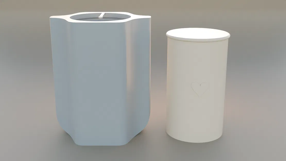 Khuôn Nến Trái Tim Tối Giản - Image 1