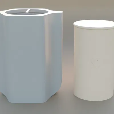 Khuôn Nến Trái Tim Tối Giản