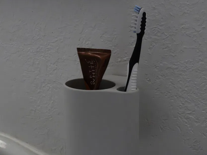 Giá Treo Tường Đựng Bàn Chải/Kem Đánh Răng Dùng Command Strip - Image 3