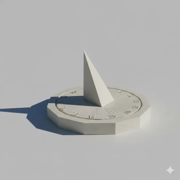 Đồng hồ mặt trời Low Poly - Image 1