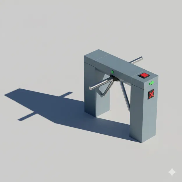 Cổng xoay Low Poly (Turnstile Gate) - Image 1