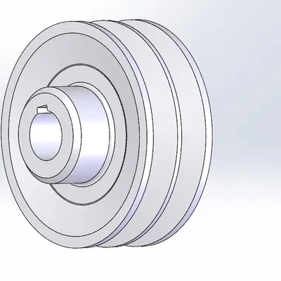 Ròng rọc đôi có rãnh then (Doppelte Riemenscheibe mit Passfedernut)