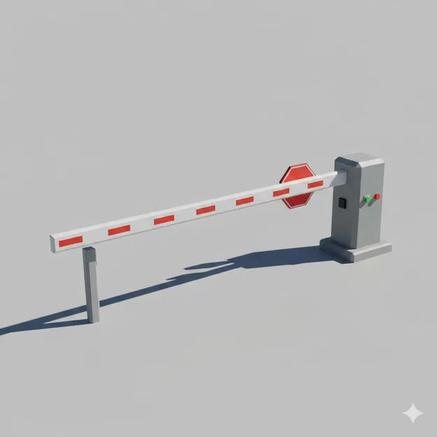 Rào chắn an ninh Low Poly - Image 1