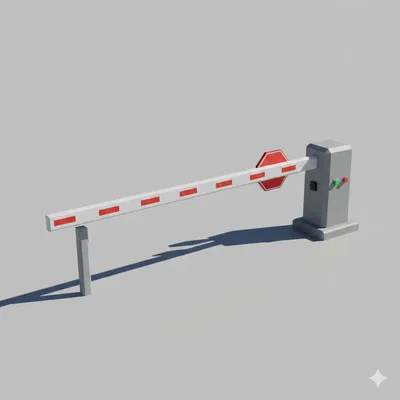 Rào chắn an ninh Low Poly