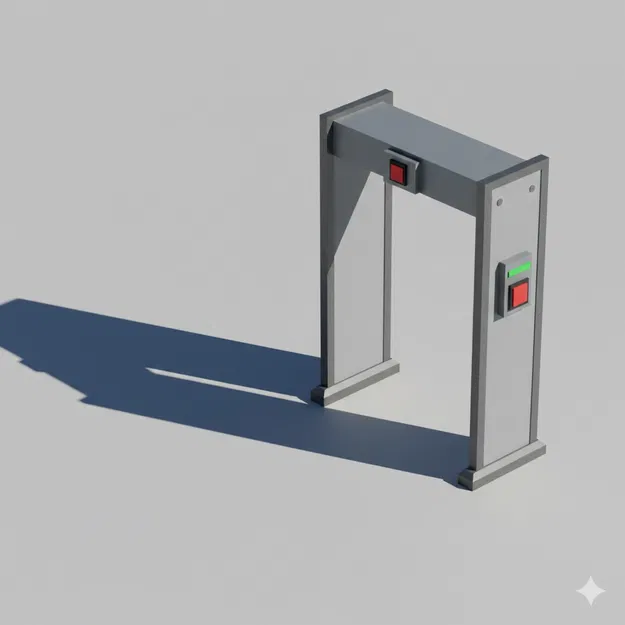 Cổng dò kim loại Low Poly - Image 1