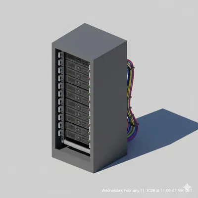 Kệ Server Low Poly