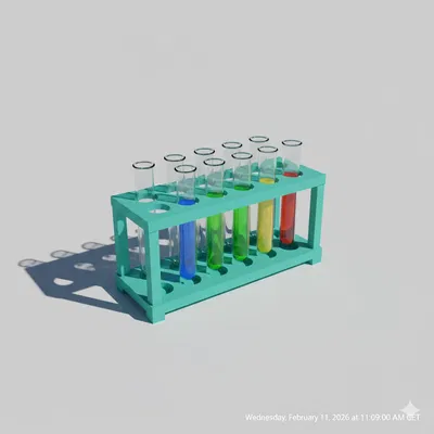 Giá Đỡ Ống Nghiệm Low Poly