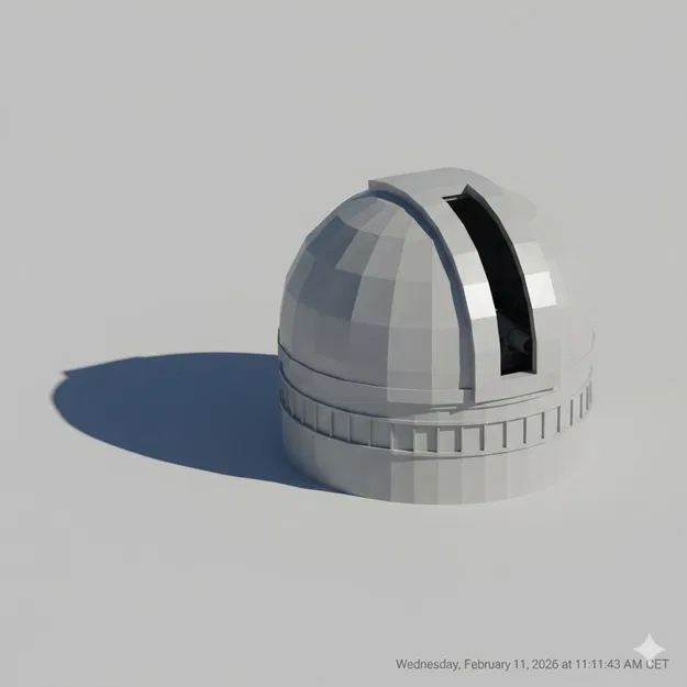 Mái vòm đài quan sát Low Poly - Image 1