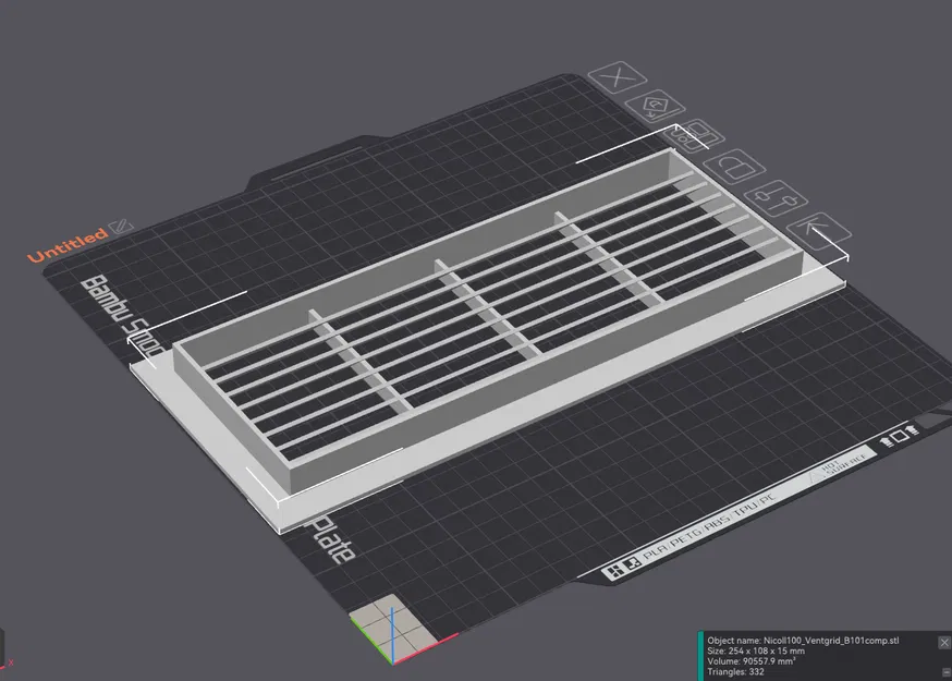 Lưới thông gió Nicoll 100 - Model B101 (Bản thay thế) - Image 1
