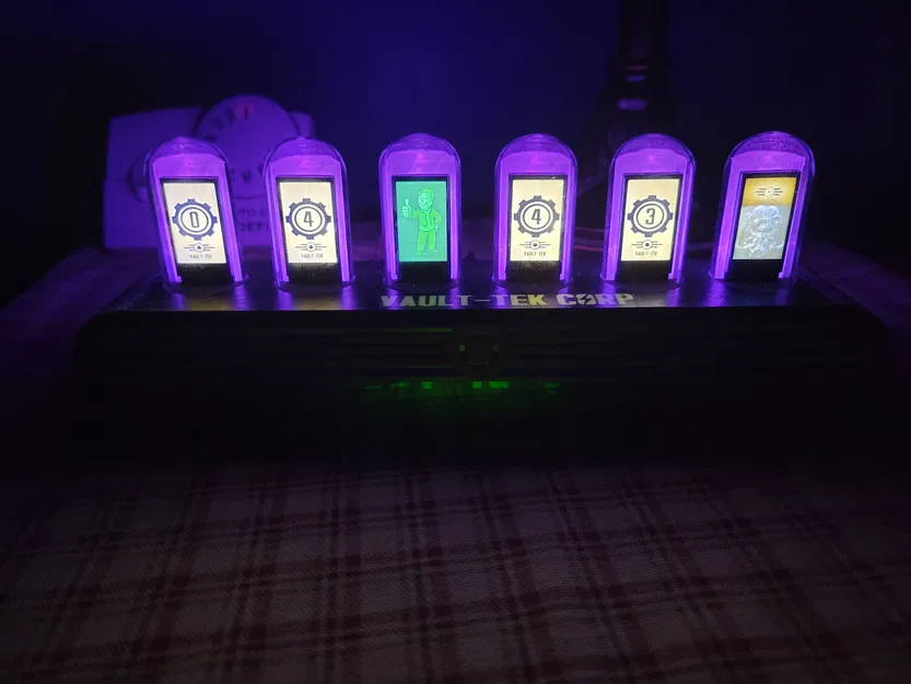 Vỏ đồng hồ FALLOUT 4 Faux Nixie Tube Clock Case - Image 3