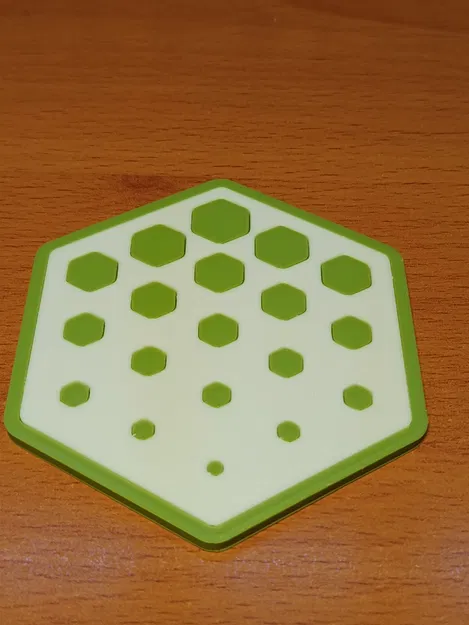 Miếng lót ly lục giác với họa tiết mờ dần - Image 1