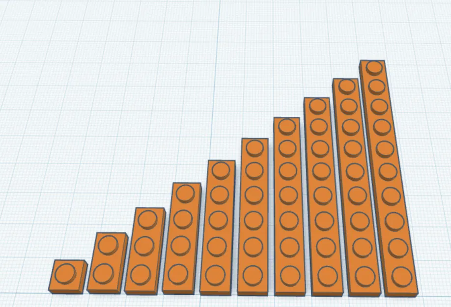 Các mảnh Lego 1x1 đến 1x10 - Image 1